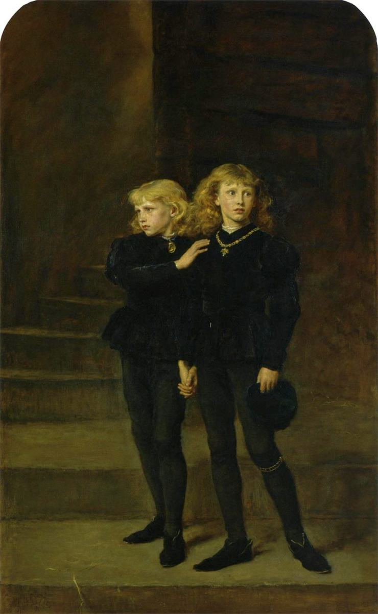 John Everett Millais’s The Princes in the Tower (1878): a much later artistic imagining of the missing brothers.