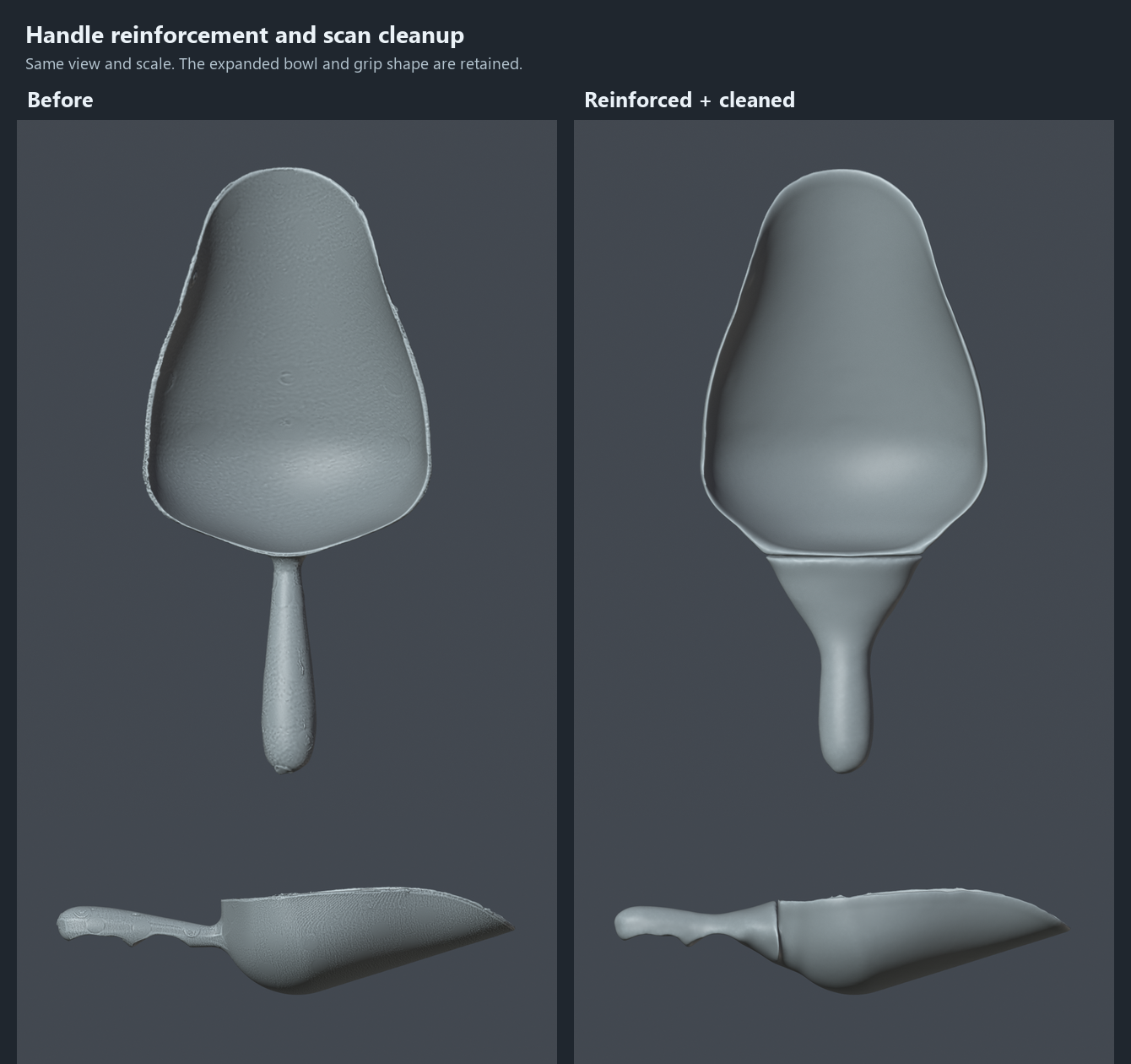 Ice Shovel / From Scan to a Stronger Handle