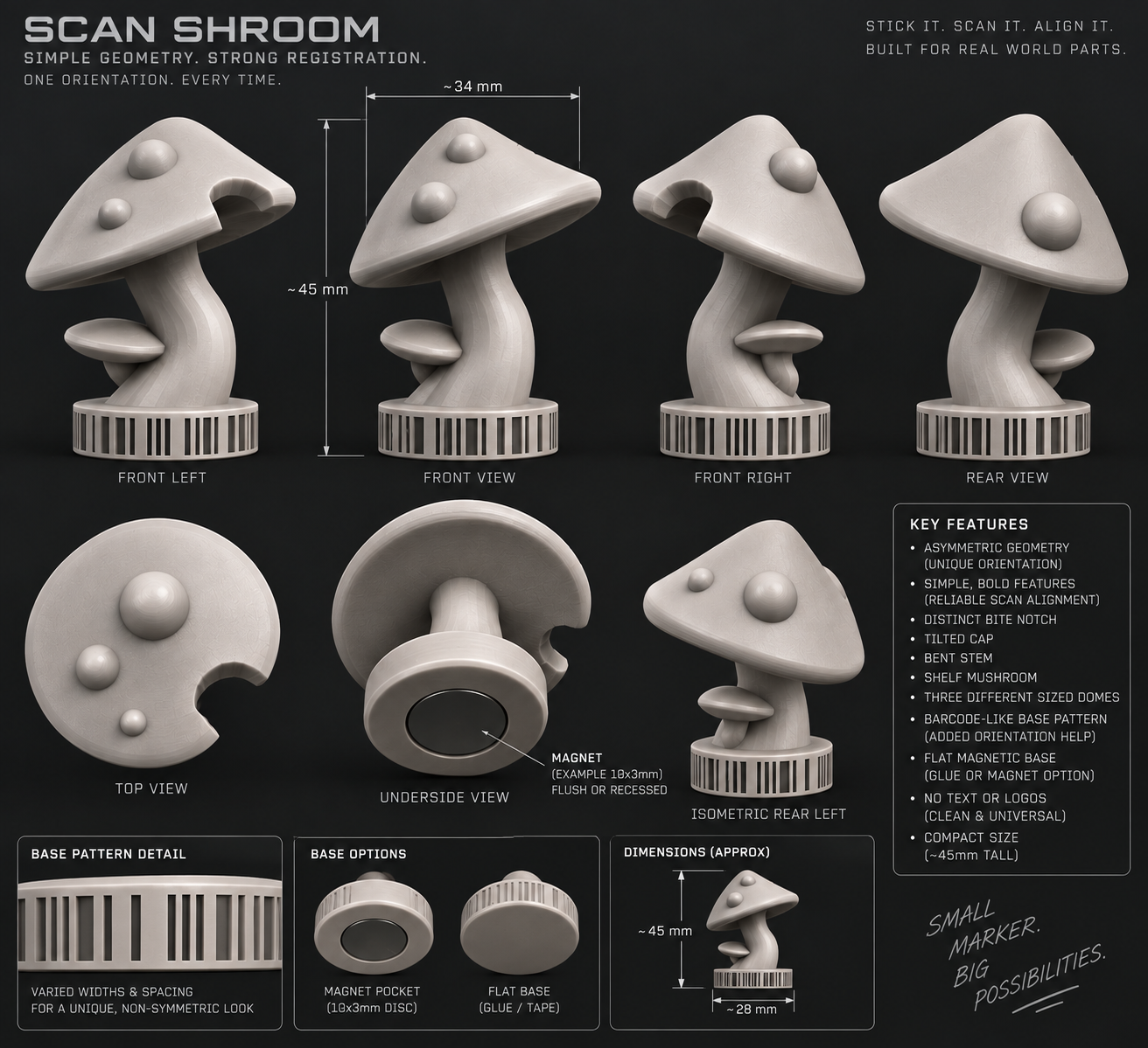 Datum Shroom / 3D Scan Alignment Marker — scan-shroom-overview.png